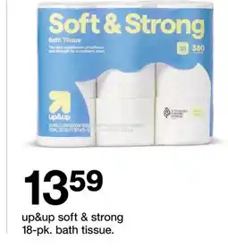 Target up & up soft & strong 18-pk. bath tissue offer