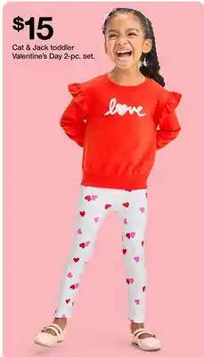 Target Cat & Jack toddler Valentine's Day 2-pc. set offer