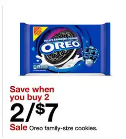 Target Oreo family-size cookies offer