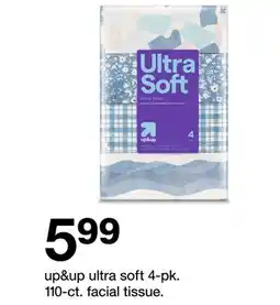 Target up & up ultra soft 4 - pk. 110 - ct. tissue offer