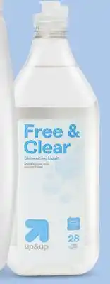 Target Up&up free & clear 28-fl oz. fragrance-free dish soap offer