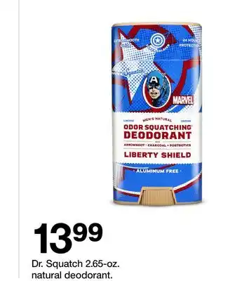 Target Dr. Squatch 2.65 - oz. natural deodorant offer