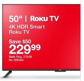 Target 50 4K HDR Smart Roku TV offer