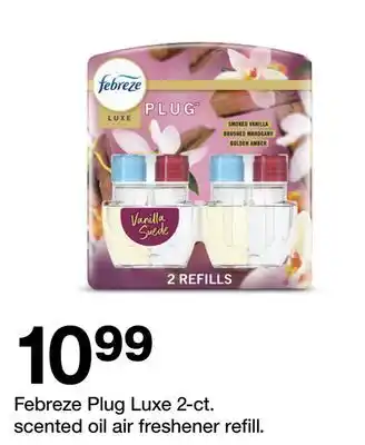 Target Febreze Plug Luxe 2-ct. scented oil air freshener refill offer