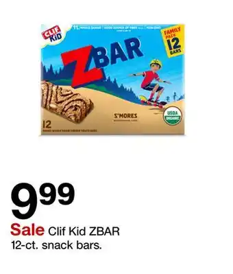 Target Clif Kid ZBAR 12-ct. snack bars offer