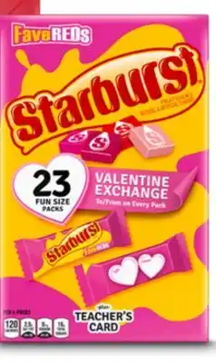 Target Starburst Valentine's Day classroom exchange candy offer