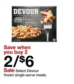 Target Devour frozen single-serve meals offer