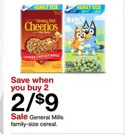 Target General Mills family-size cereal offer