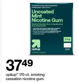 Target up & up 170-ct. smoking cessation nicotine gum offer