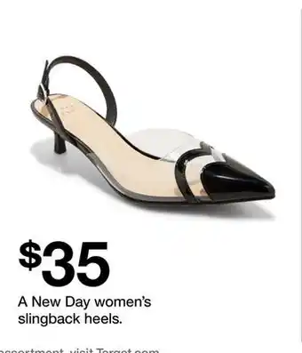 Target A New Day women's slingback heels offer