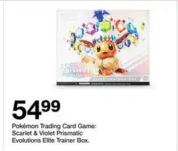 Target Pokemon Trading Card Game: Scarlet & Violet Prismatic Evolutions Elite Trainer Box offer