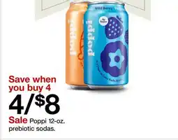 Target Poppi 12-oz. prebiotic sodas offer