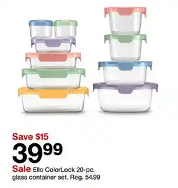 Target Ello ColorLock 20-pc. glass container set offer