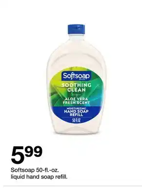 Target Softsoap 50-fl.-oz. liquid hand soap refill offer