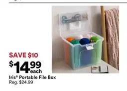 Michaels Iris portable File Box offer