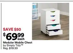 Michaels Modular Mobile Chest by Simply Tidy offer