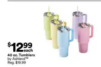 Michaels 40 oz. Tumblers by Ashland offer