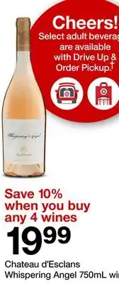 Target Chateau d'Esclans Whispering Angel 750mL wine offer