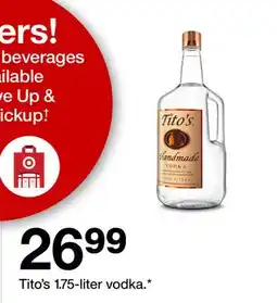 Target Tito's 1.75 liter vodka offer