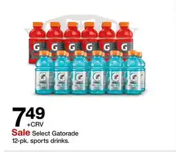 Target Select Gatorade 12-pk. sports drinks offer