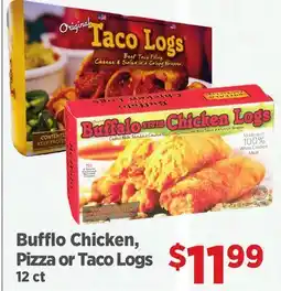 Gordon Food Services Bufflo Chicken, Pizza or Taco Logs offer