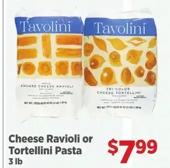 Gordon Food Services Tavolini Cheese Ravioli or Tortellini Pasta offer