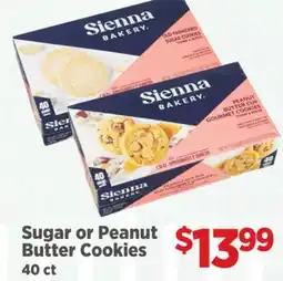 Gordon Food Services Sienna Bakery Sugar or Peanut Butter Cookies offer