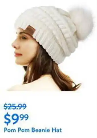 Walmart Pom Pom Beanie Hat offer