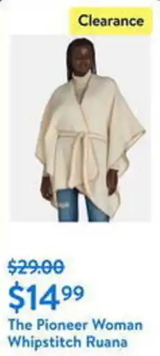 Walmart The Pioneer Woman Whipstitch Ruana offer