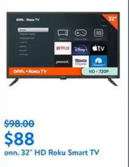 Walmart onn. 32" HD Roku Smart TV offer