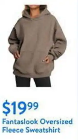 Walmart Fantaslook Oversized Fleece Sweatshirt offer