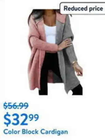 Walmart Color Block Cardigan offer