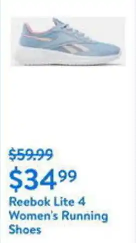 Walmart Reebok Lite 4 Women's Running Shoes offer