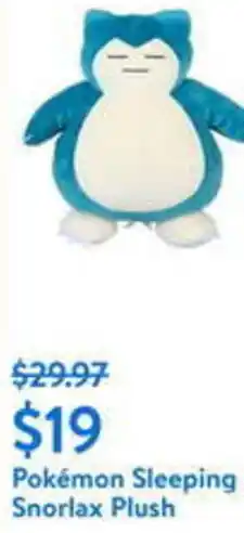 Walmart Pokémon Sleeping Snorlax Plush offer