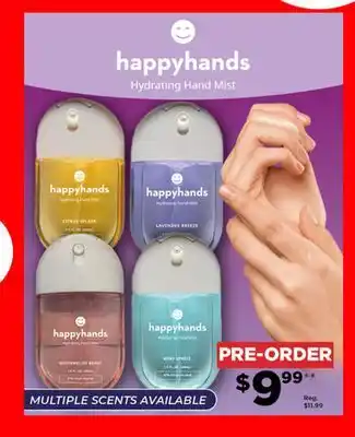 Showcase US happyhands Hydrating Hand Mist offer