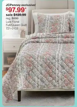 JC Penney Lula Floral Full/Queen Quilt offer