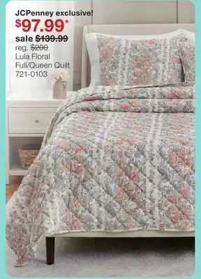 JC Penney Lula Floral Full/Queen Quilt offer