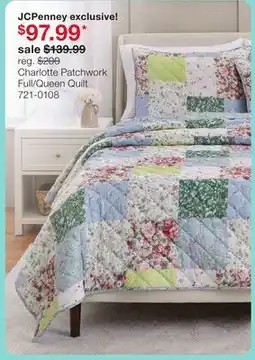 JC Penney Charlotte Patchwork Full/Queen Quilt offer