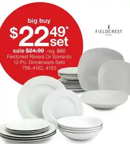 JC Penney Fieldcrest Riviera Or Sorrento 12-Pc. Dinnerware Sets offer