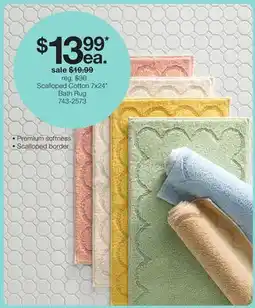 JC Penney Scalloped Cotton 7x24 Bath Rug offer