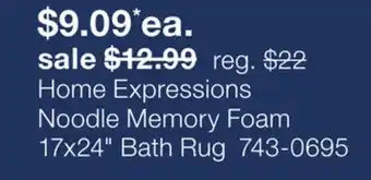 JC Penney Home Expressions Noodle Memory Foam 17x24 Bath Rug offer