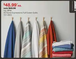 JC Penney All Home Expressions Full/Queen Quilts offer