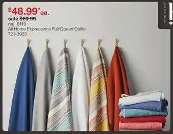 JC Penney All Home Expressions Full/Queen Quilts offer