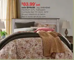 JC Penney Hawthorn 3-Pc. Full/Queen Comforter Set offer