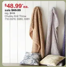 JC Penney Chunky Knit Throw offer