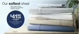 JC Penney Linden Street Naturally Soft Queen Sheet Set offer