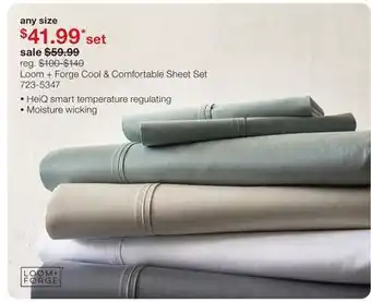 JC Penney Loom + Forge Cool & Comfortable Sheet Set offer