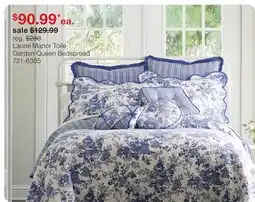 JC Penney Laurel Manor Toile Garden Queen Bedspread offer