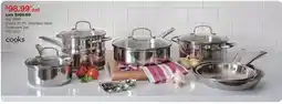 JC Penney Cooks 15-Pc. Stainless Steel Cookware Set offer