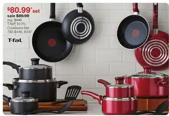 JC Penney T-fal 10-Pc. Cookware Set offer